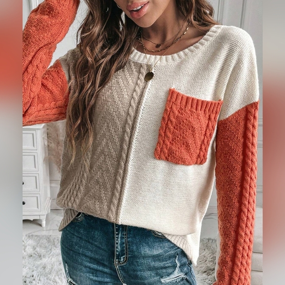 Mariana Blocked Sweater - Pink - Picture 5 of 6